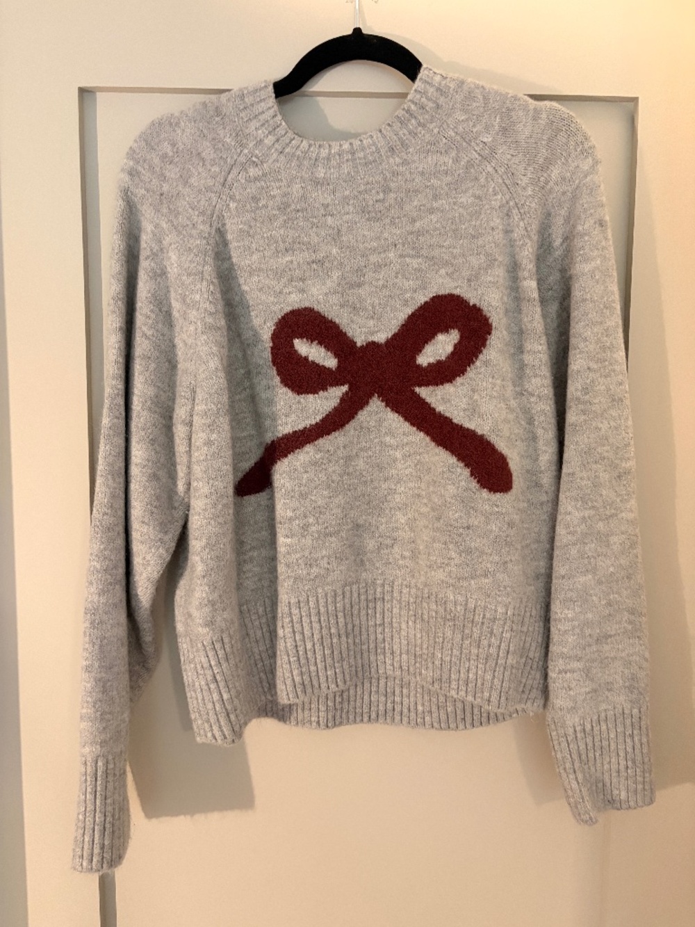 Grey Sweater with Bow
